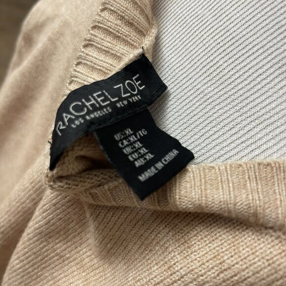 Rachel Zoe Tan Khaki Sweater Pleated Dress XL - Picture 4 of 4